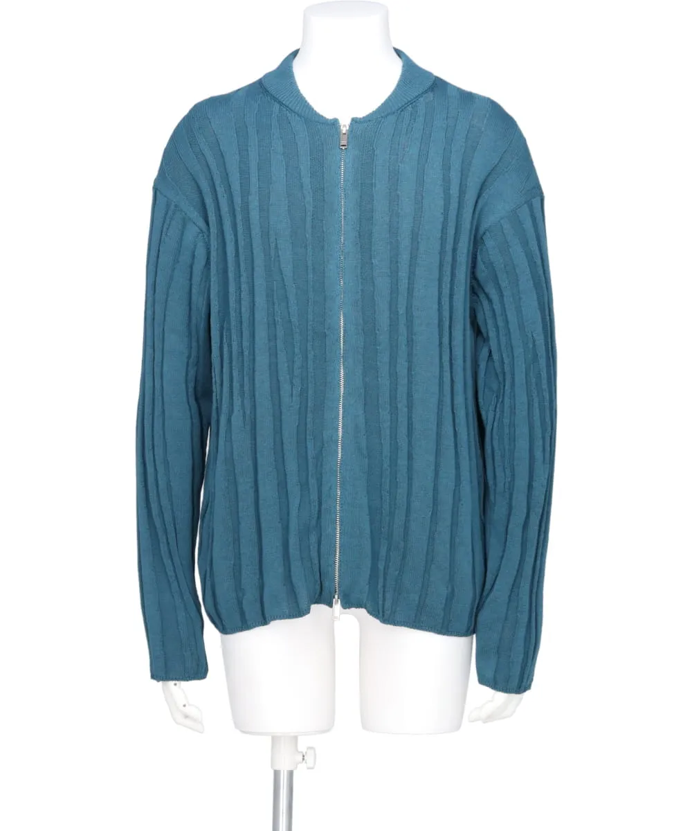 RANDOM RIB ZIP KNIT BLOUSON