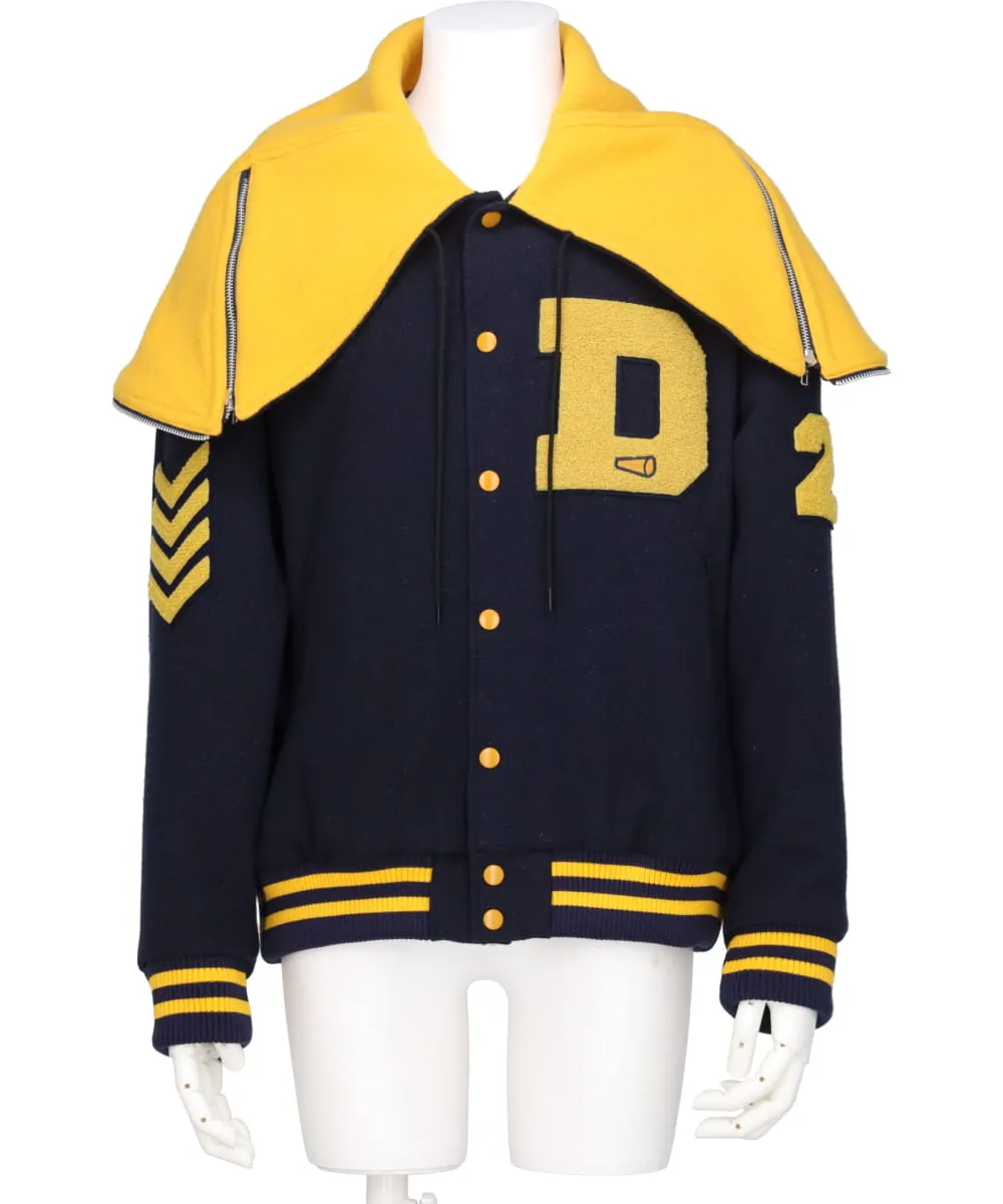 PETAL MOUTH HOOD VARSITY JACKET