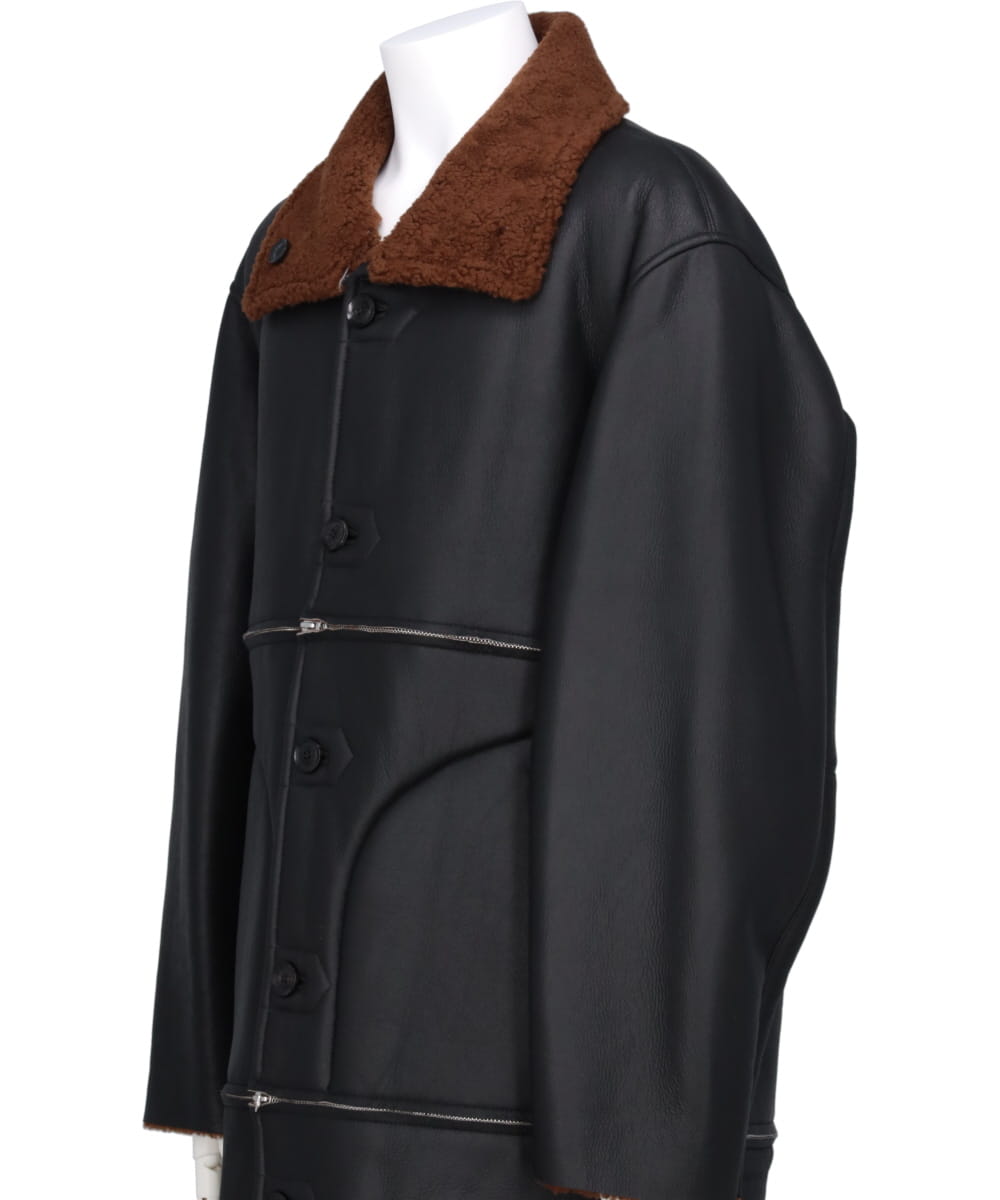 REVERSIBLE & DETACHABLE MOUTON COAT