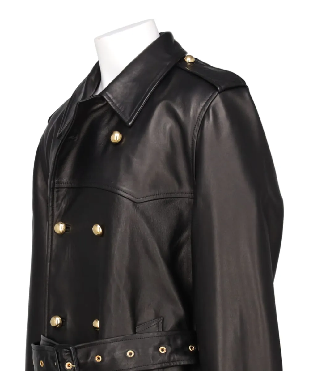 WESTERN LEATHER TRENCH COAT