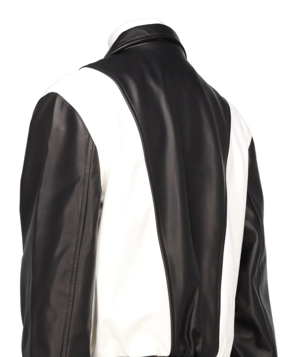 80's LEATHER TRACK JACKET