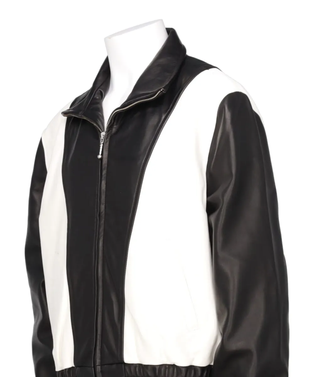 80's LEATHER TRACK JACKET