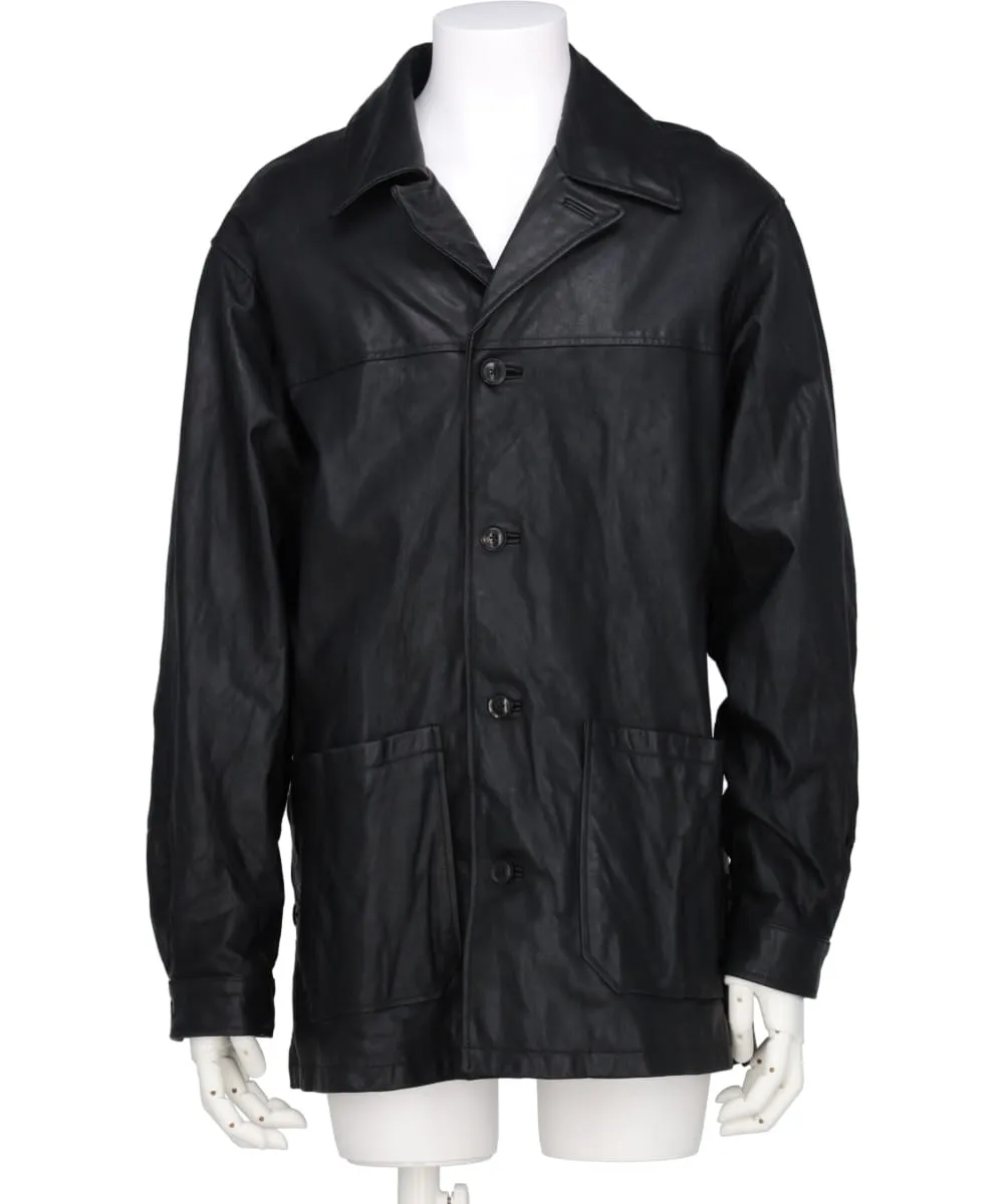 GOAT LEATHER CAR COAT