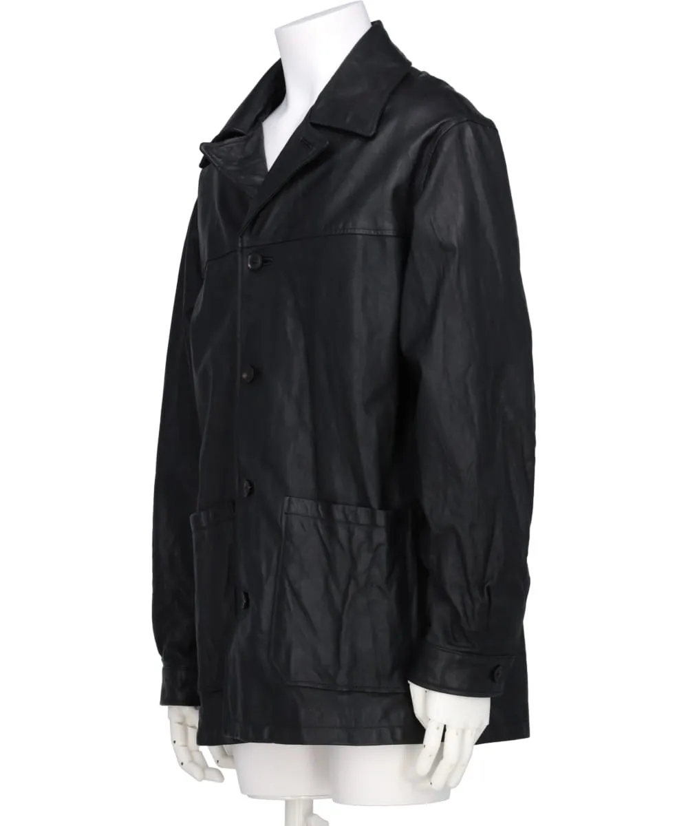 GOAT LEATHER CAR COAT