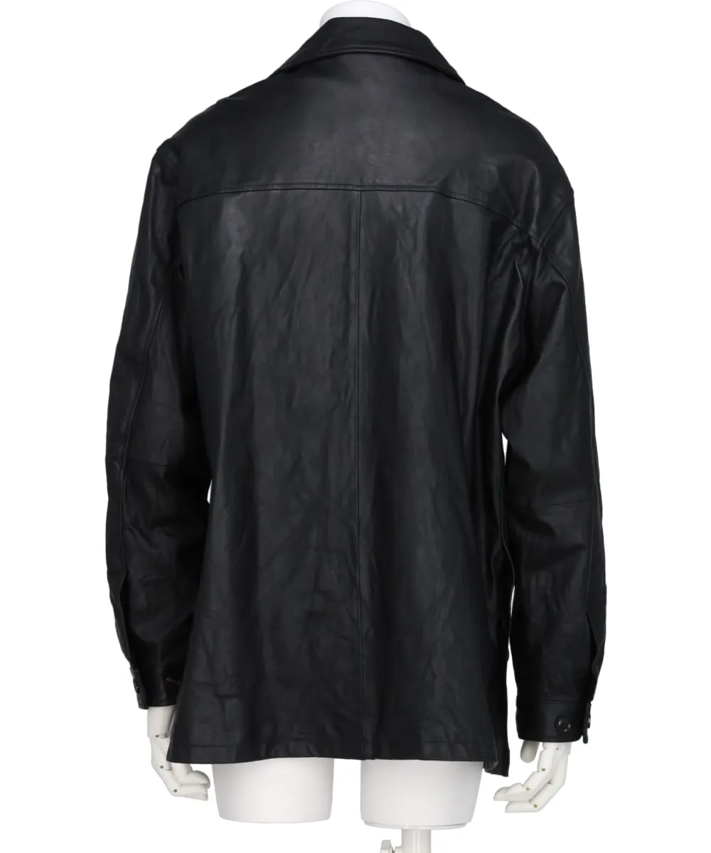 GOAT LEATHER CAR COAT