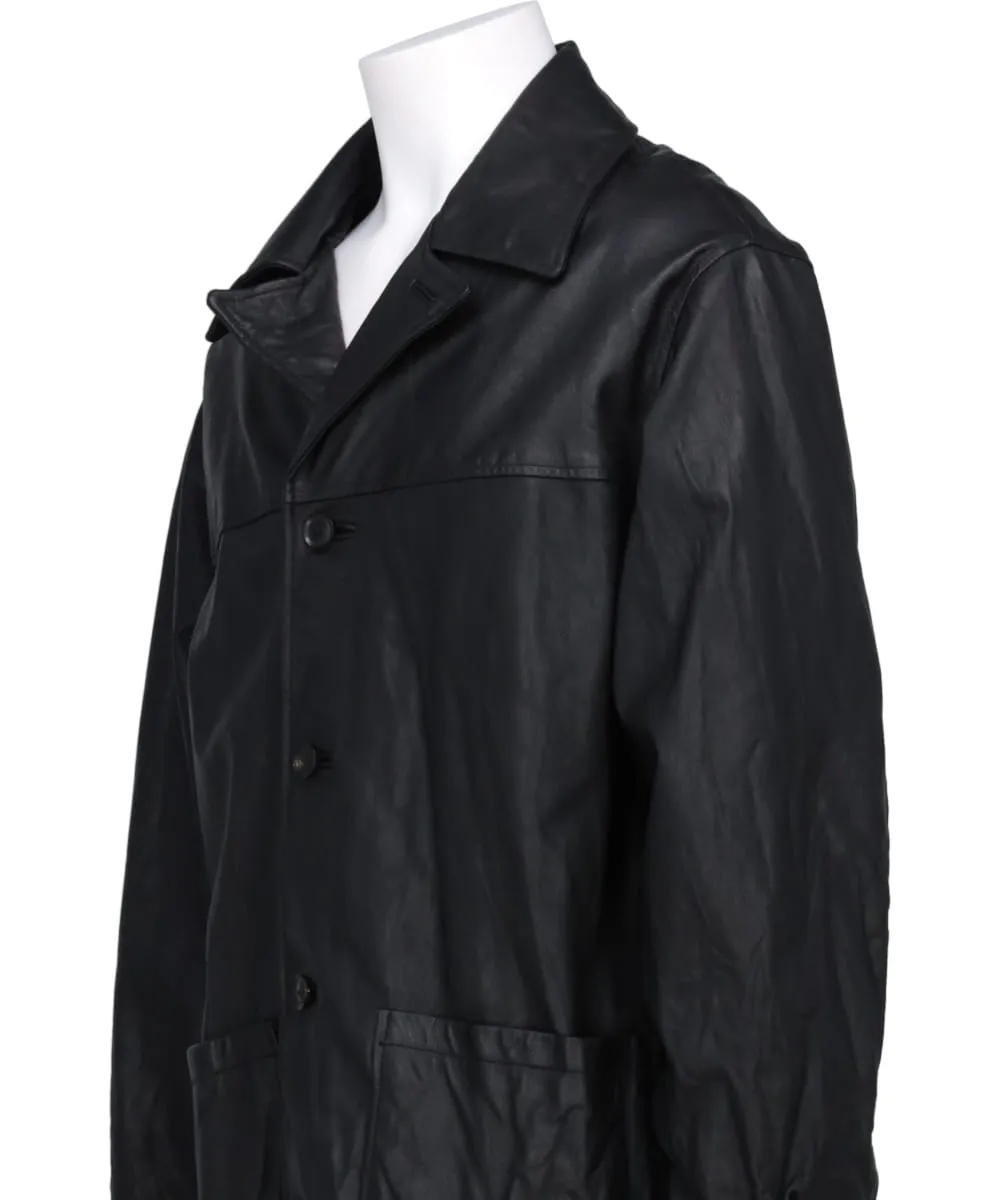 GOAT LEATHER CAR COAT