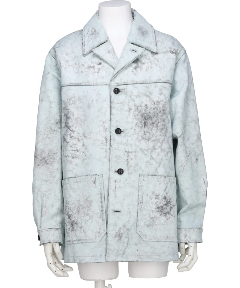 CRACKED GOAT LEATHER CAR COAT