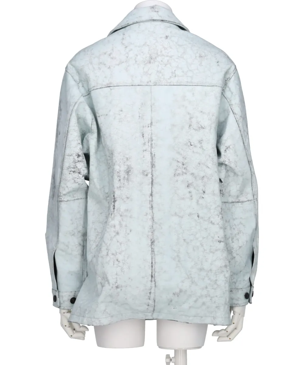 CRACKED GOAT LEATHER CAR COAT