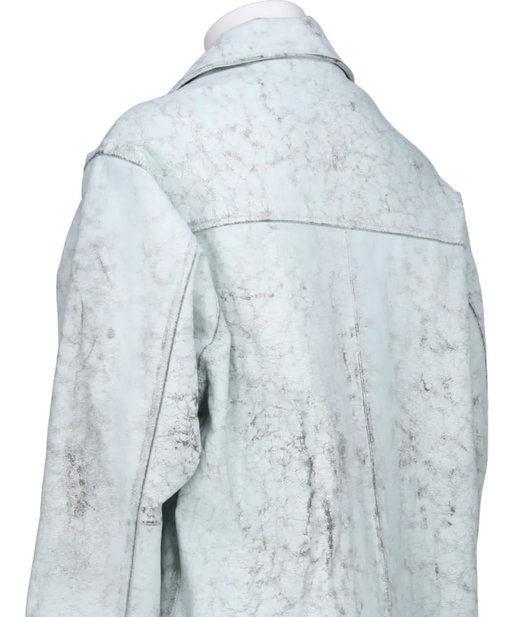 CRACKED GOAT LEATHER CAR COAT