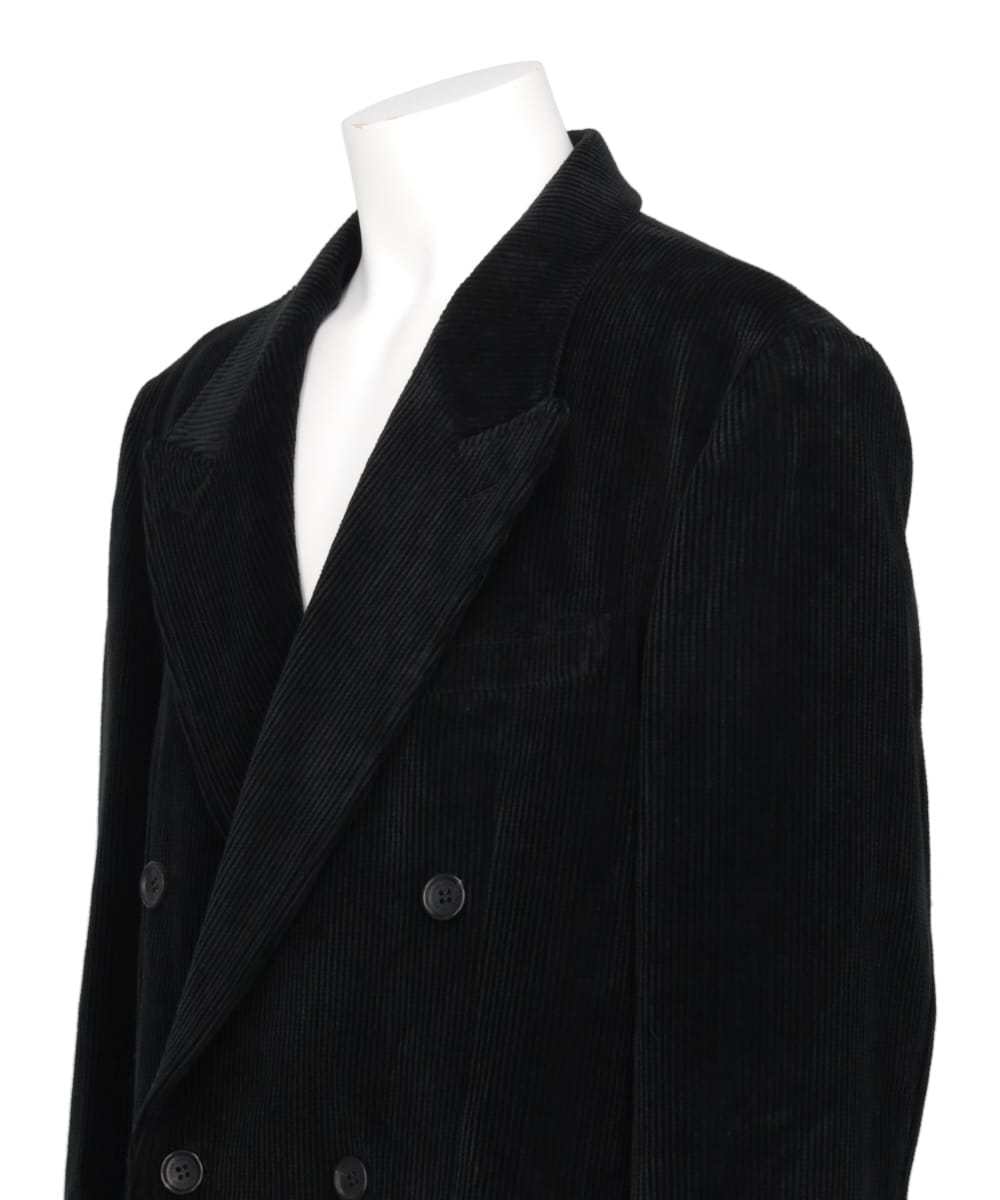 COTTON CORDUROY DOUBLE BREASTED COAT