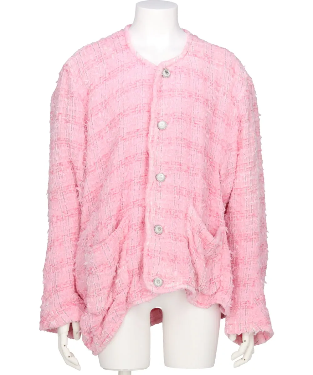 TWISTED CUTTING TWEED DYED JACKET