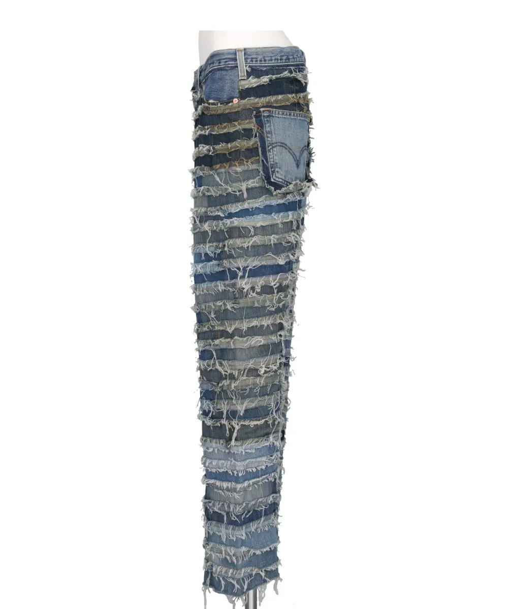 MUMMY UPCYCLE DENIM PANTS