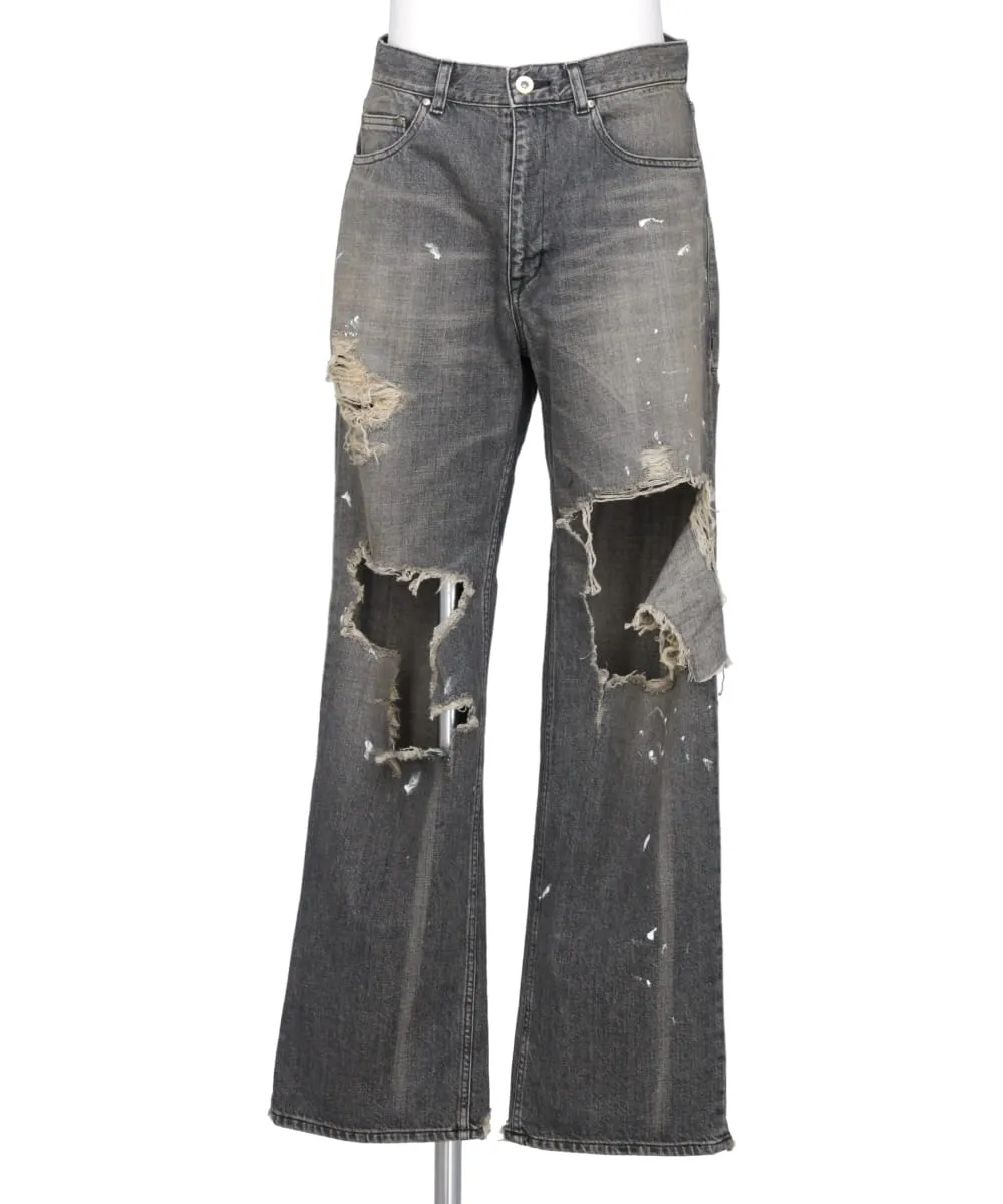 ORGANIC COTTON DENIM PANTS *CRASHED