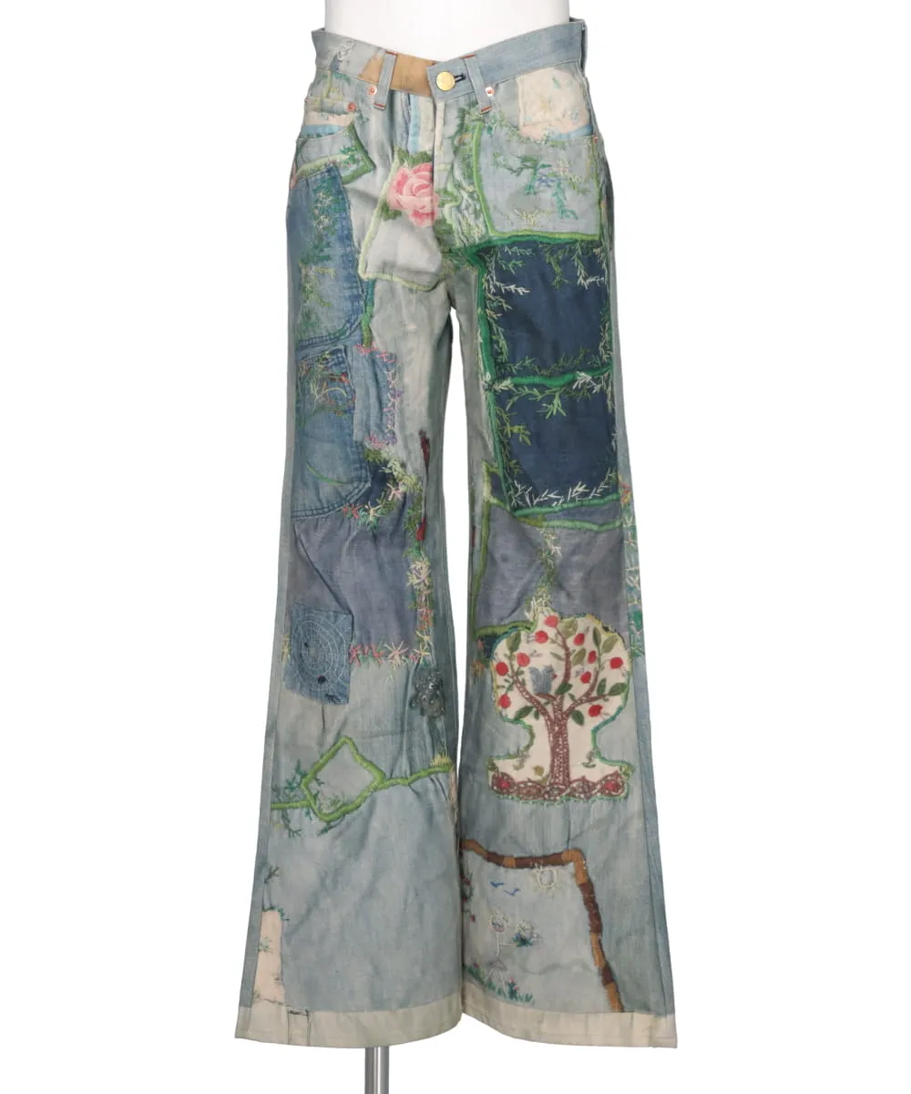 TROMPE I'OEIL PRINT DENIM