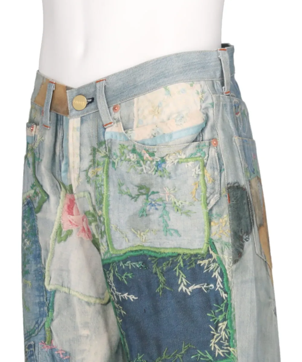 TROMPE I'OEIL PRINT DENIM
