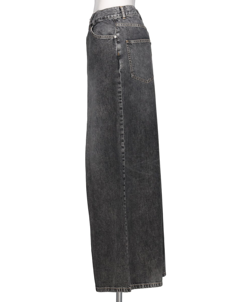 WASHED DENIM SUPER WIDE PANTS
