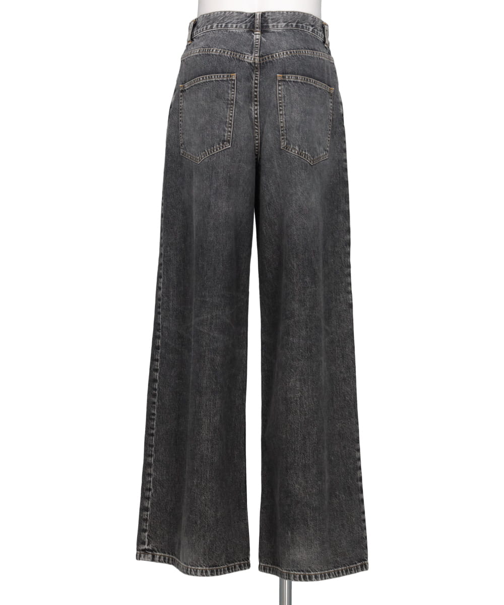 WASHED DENIM SUPER WIDE PANTS