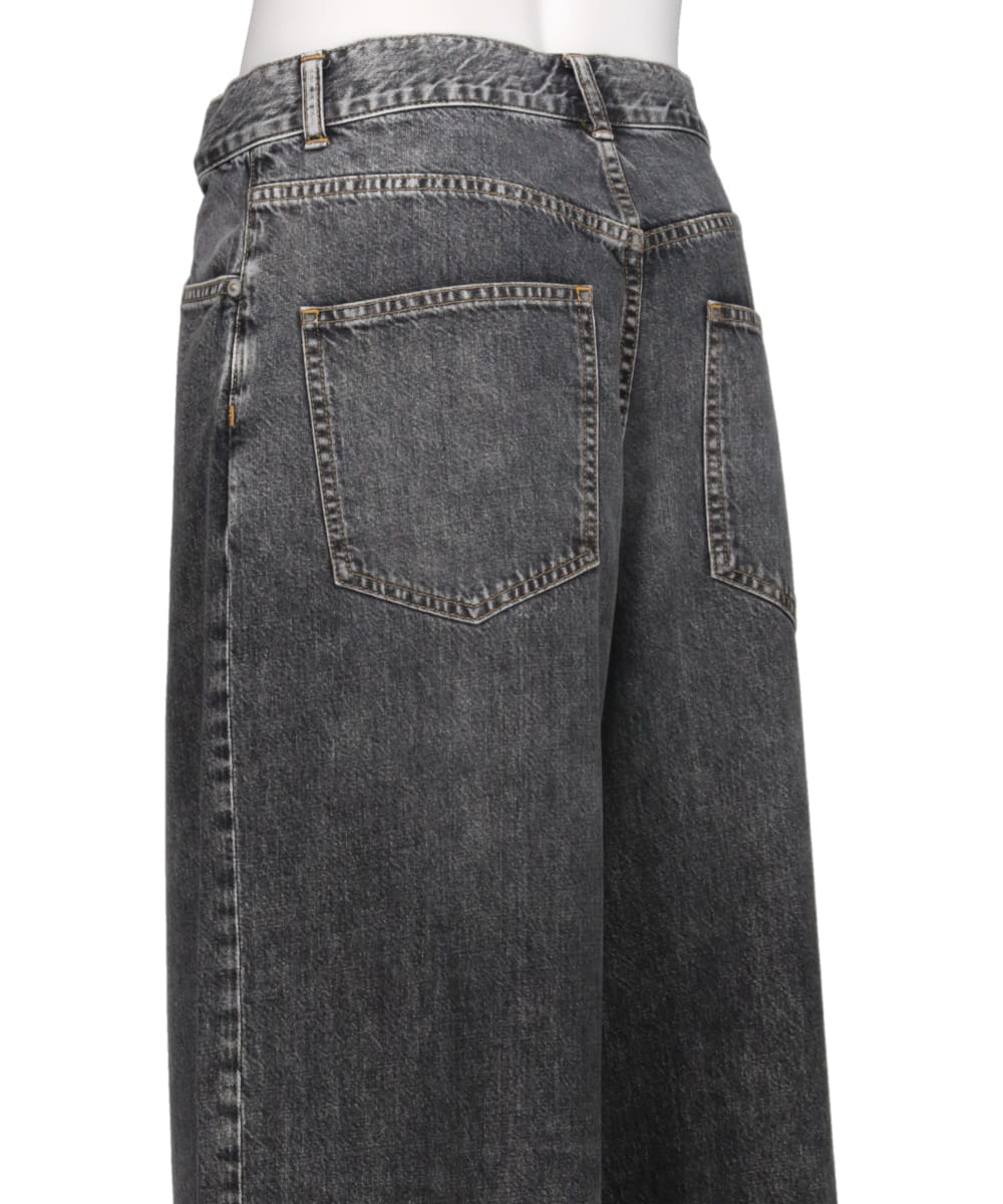 WASHED DENIM SUPER WIDE PANTS