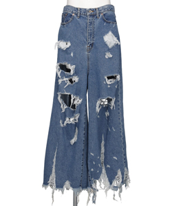 DESTROYED DENIM PANTS