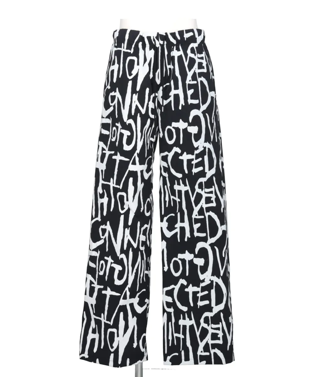 PUNK TEXT LOOSE FIT PANTS