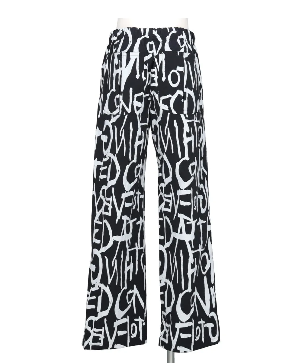 PUNK TEXT LOOSE FIT PANTS