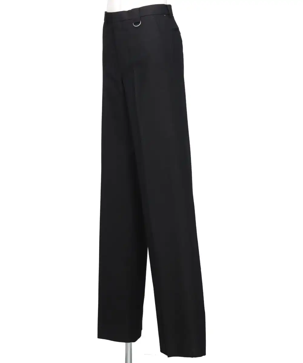 WOOL GABARDINE WIDE TROUSERS