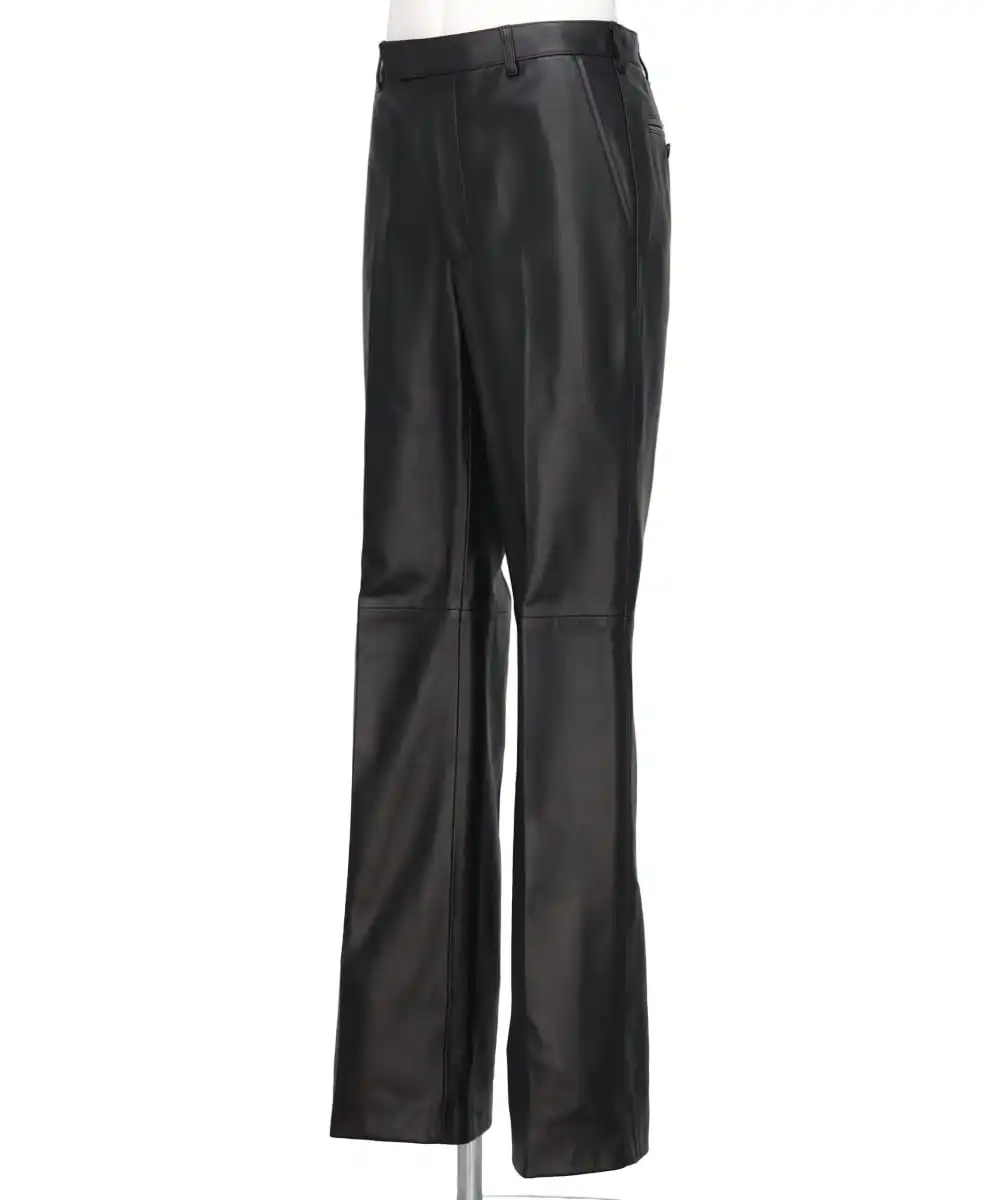 LEATHER STRAIGHT PANTS