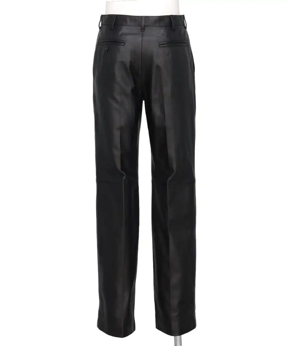 LEATHER STRAIGHT PANTS