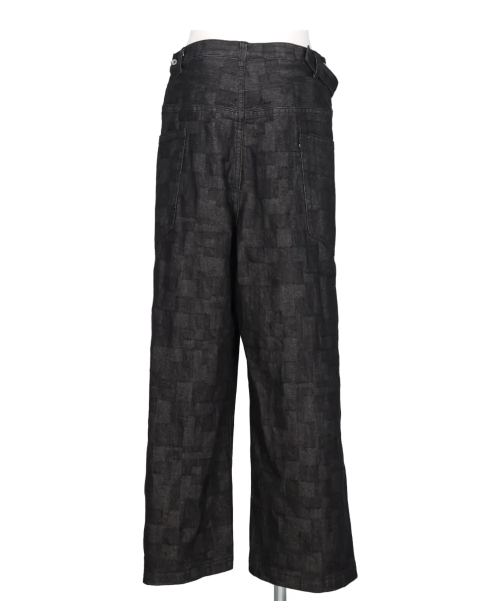 WRAP AZ DENIM WIDE PANTS