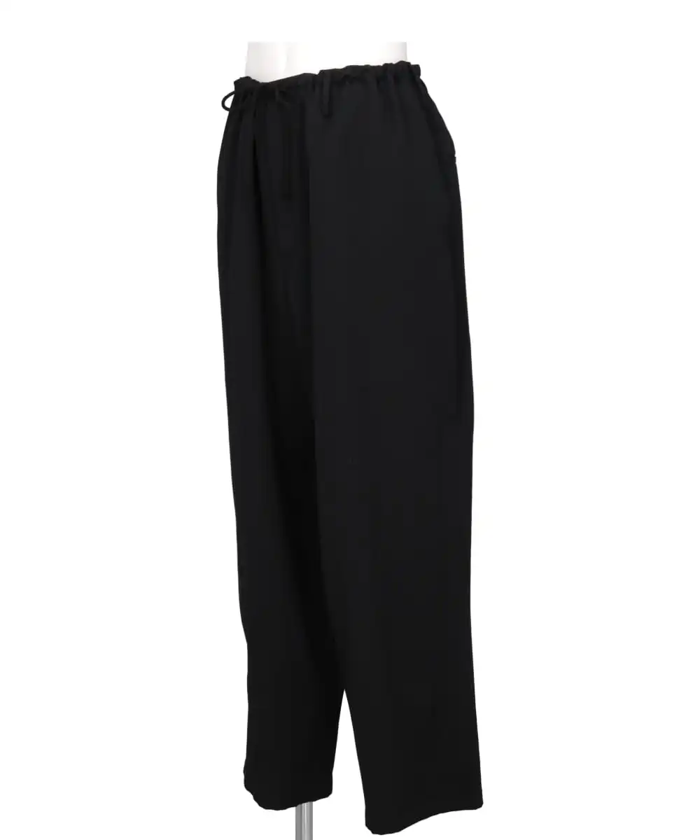 WOOL GABARDINE DRAWSTRING PANTS