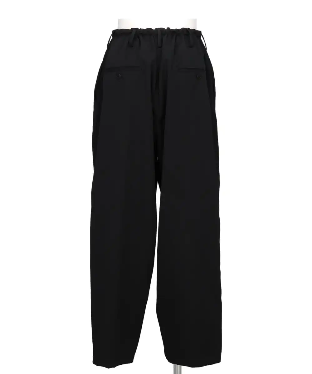 WOOL GABARDINE DRAWSTRING PANTS