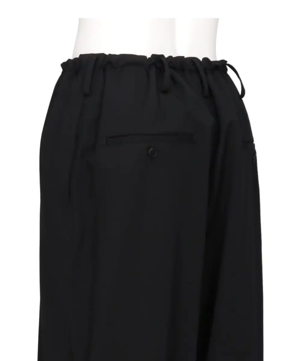 WOOL GABARDINE DRAWSTRING PANTS