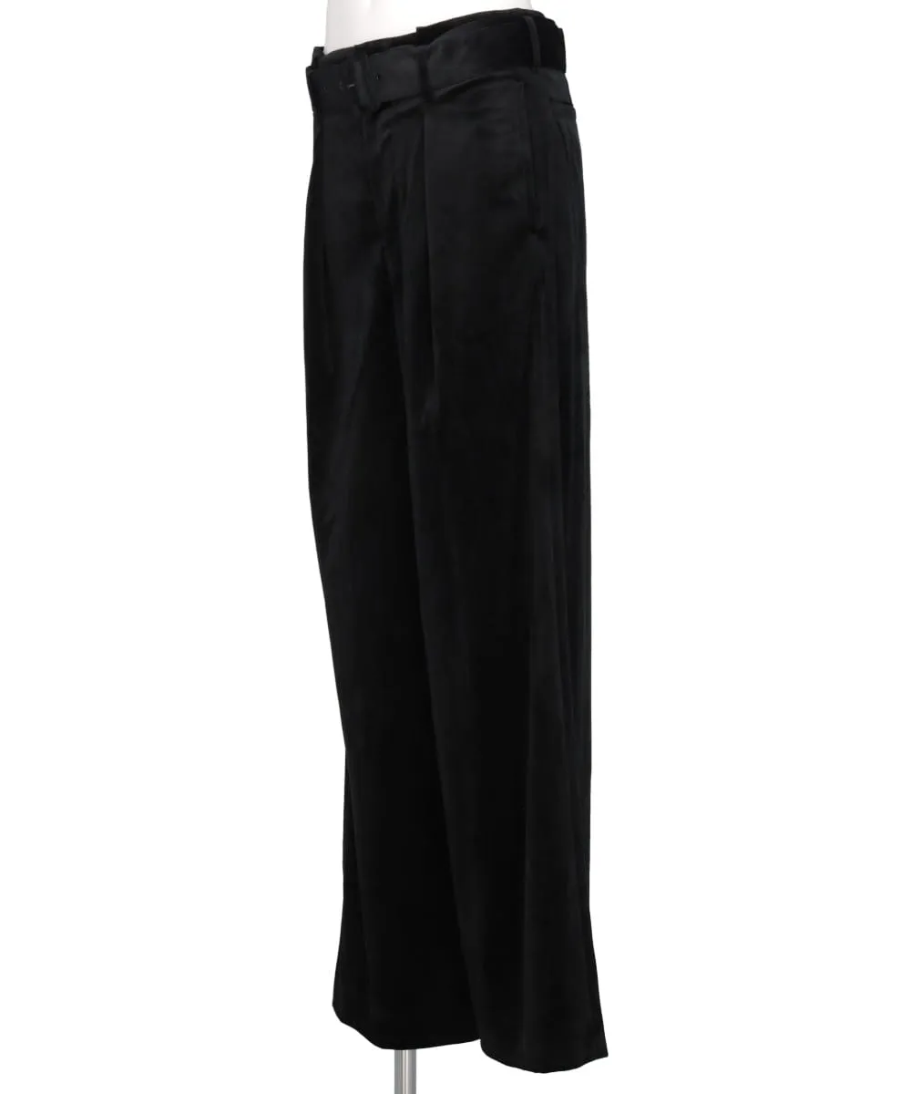 VELVET WIDE TROUSERS