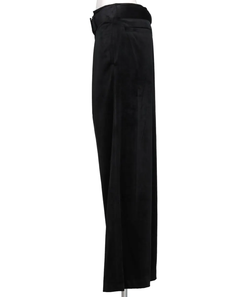 VELVET WIDE TROUSERS