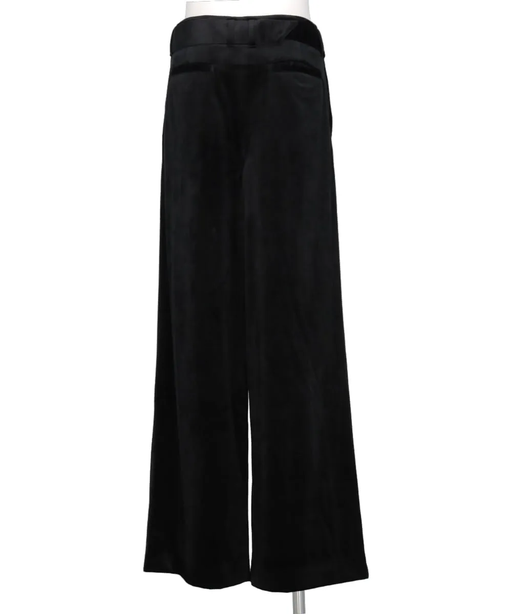 VELVET WIDE TROUSERS