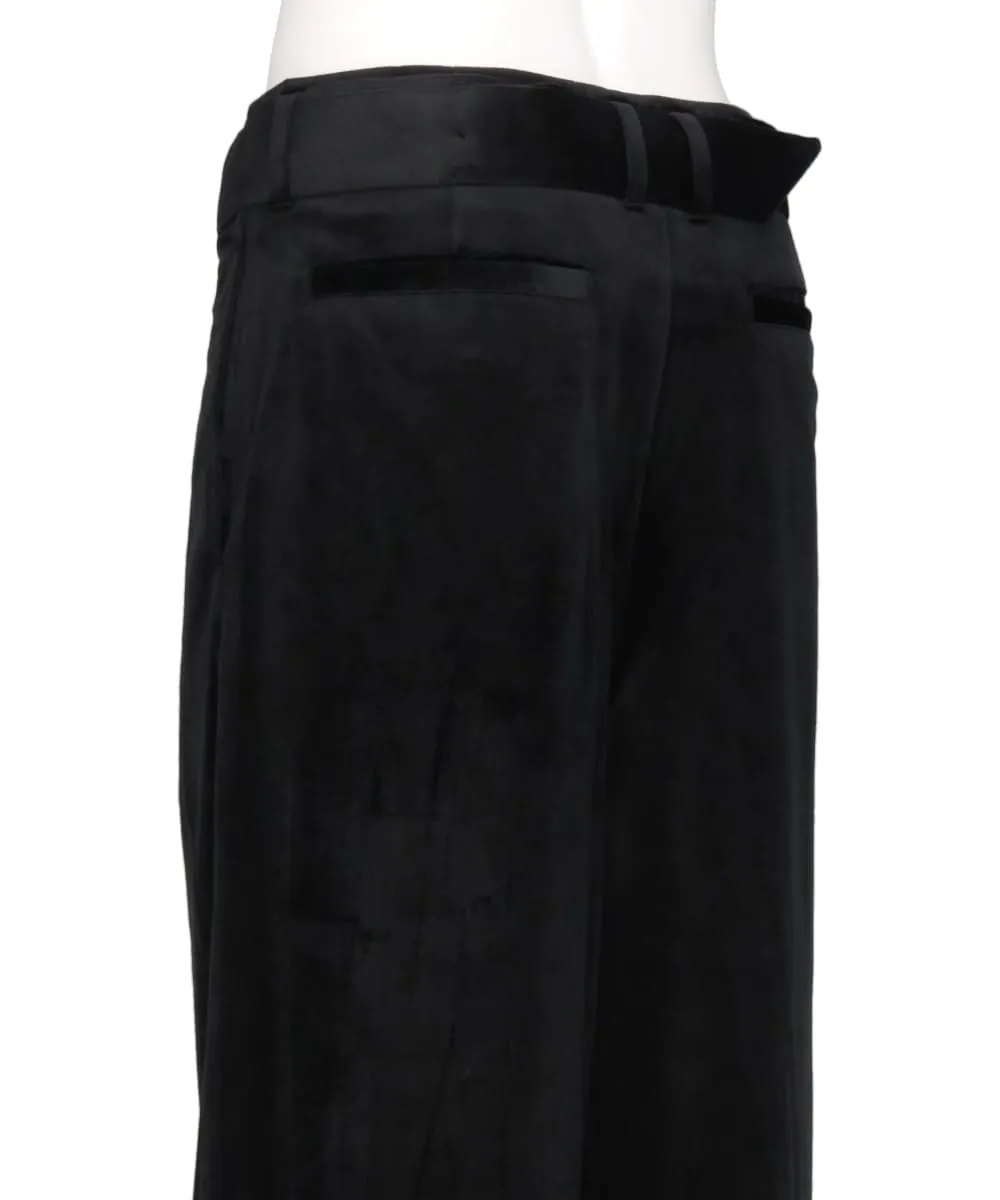 VELVET WIDE TROUSERS