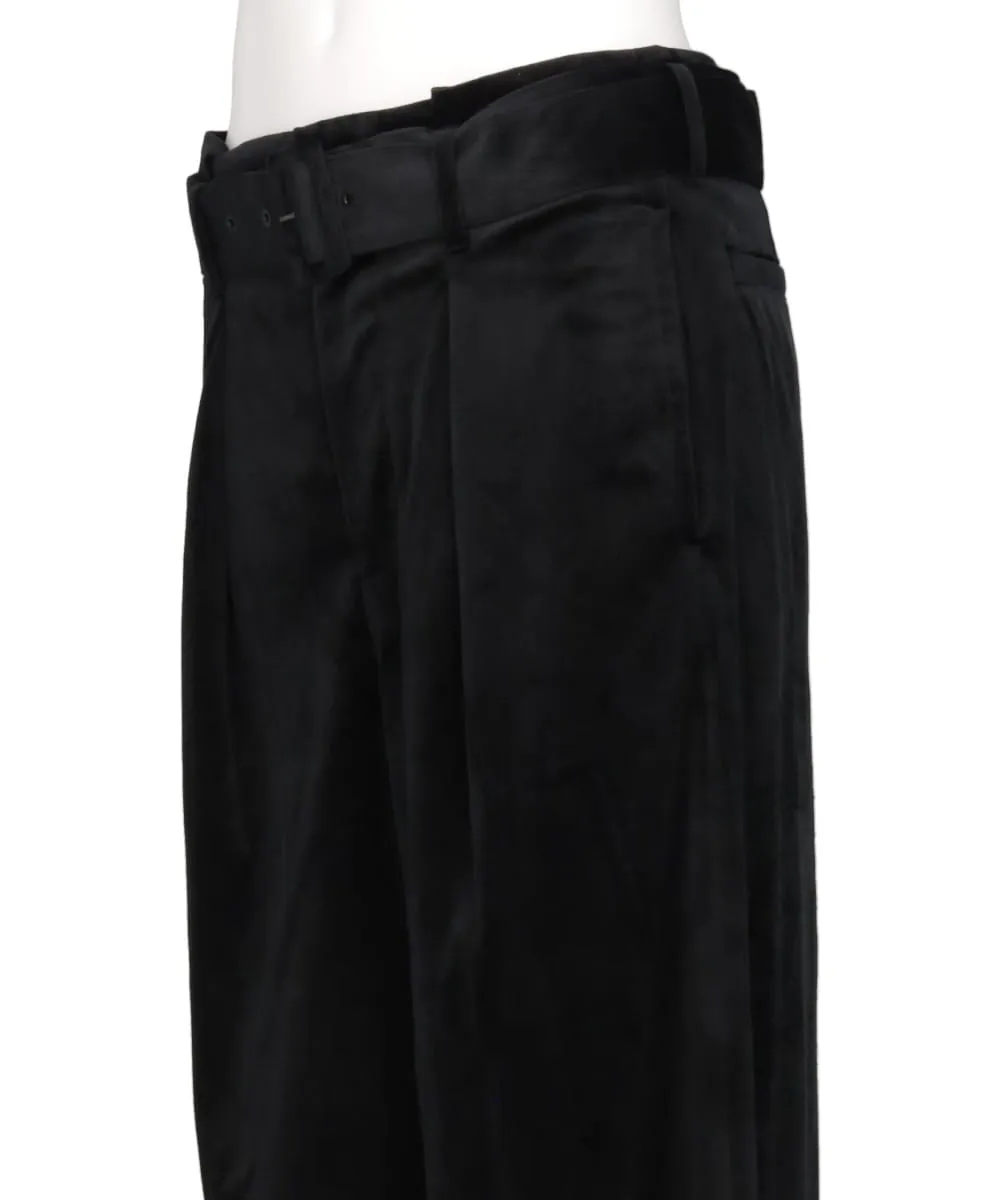 VELVET WIDE TROUSERS