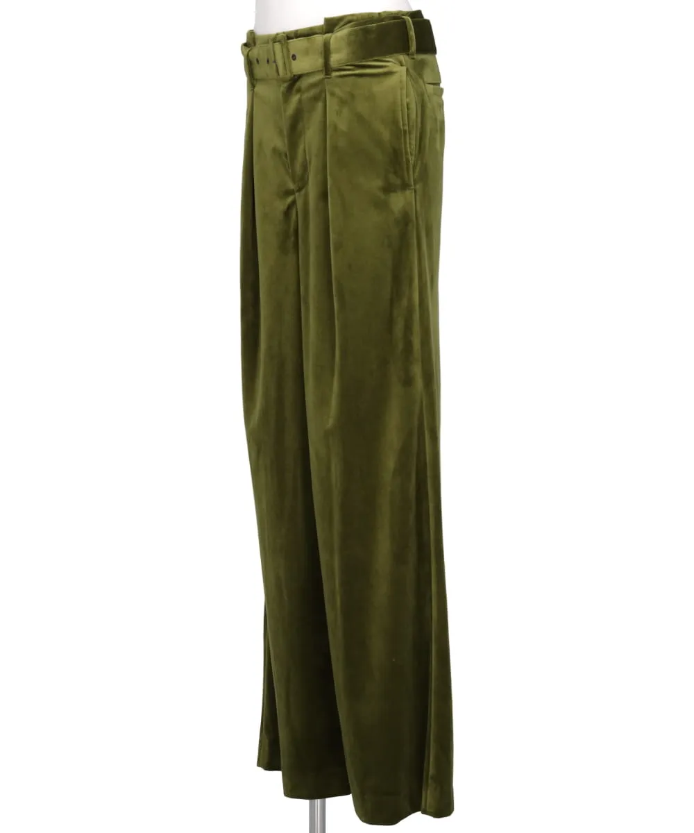 VELVET WIDE TROUSERS