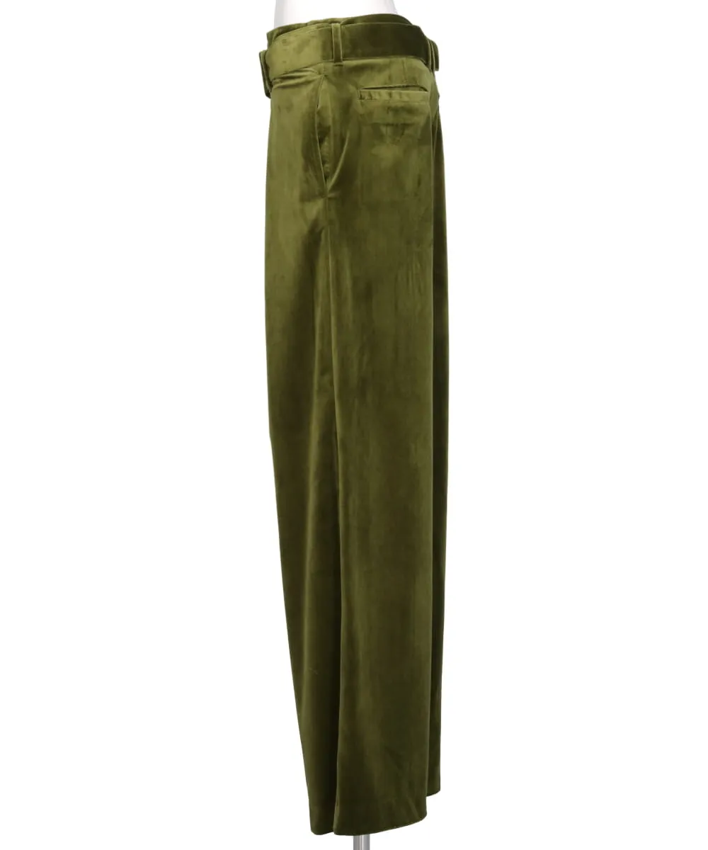 VELVET WIDE TROUSERS