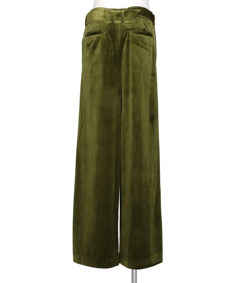 VELVET WIDE TROUSERS