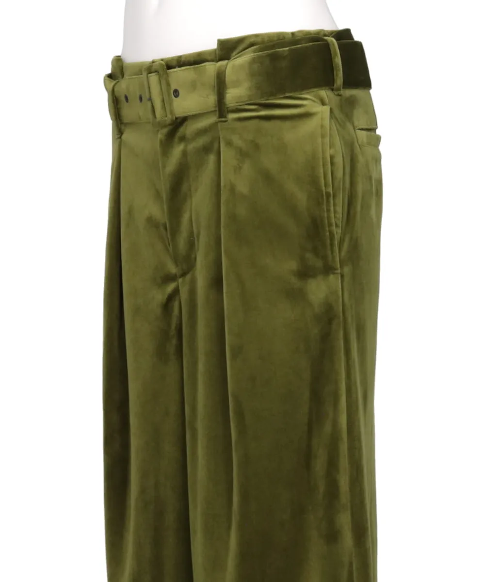 VELVET WIDE TROUSERS