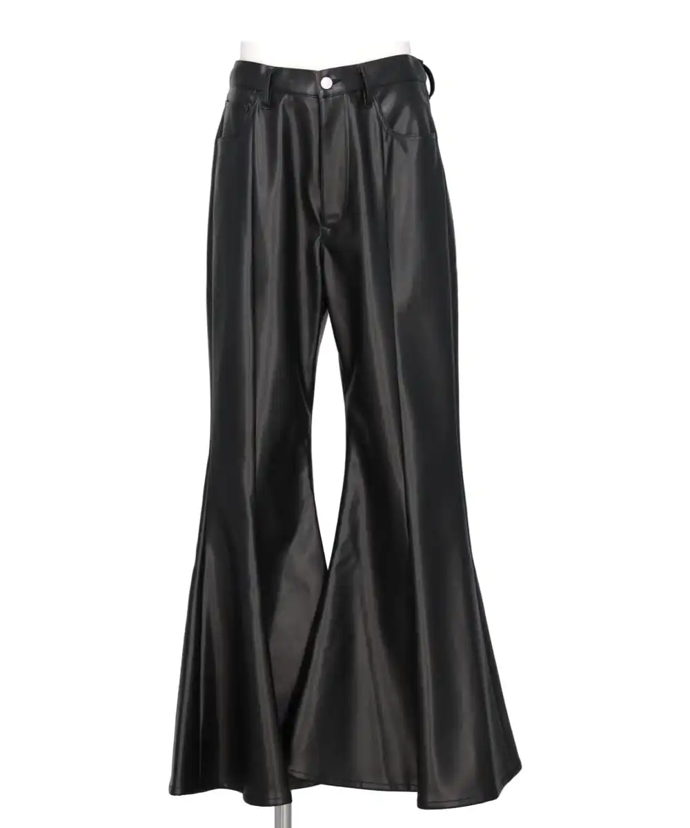 SEMI FLARE LEATHER PANTS