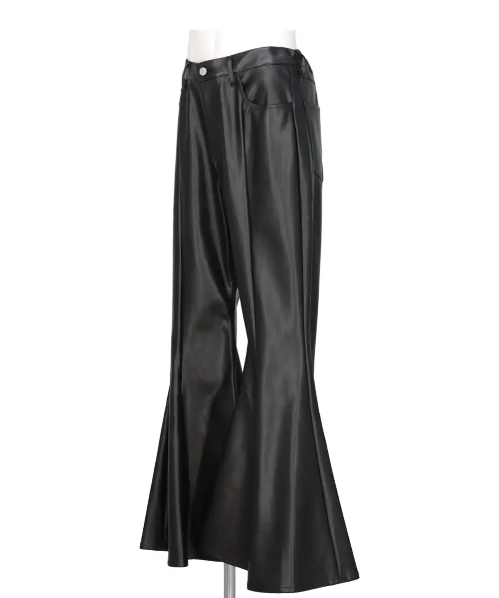 SEMI FLARE LEATHER PANTS