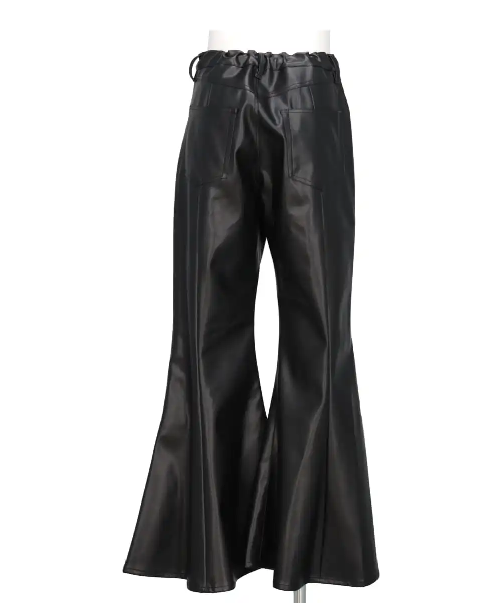 SEMI FLARE LEATHER PANTS