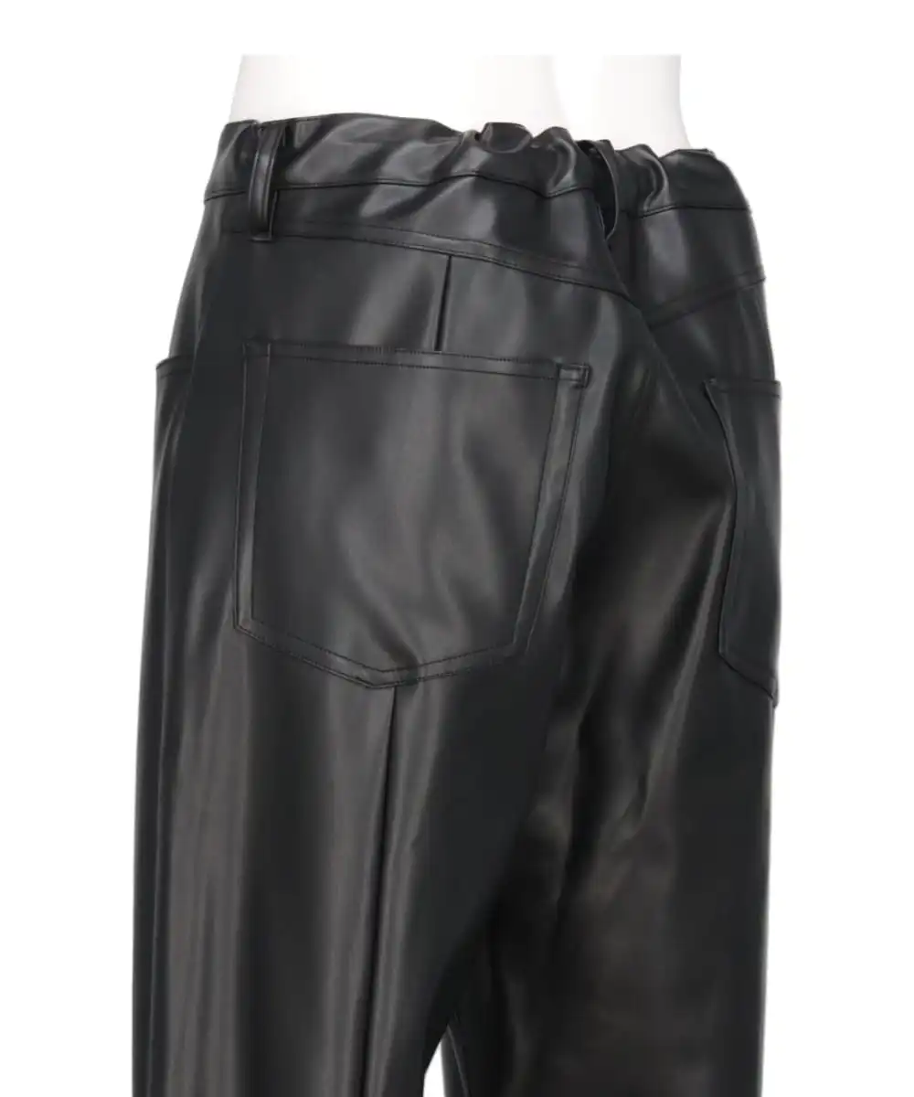 SEMI FLARE LEATHER PANTS