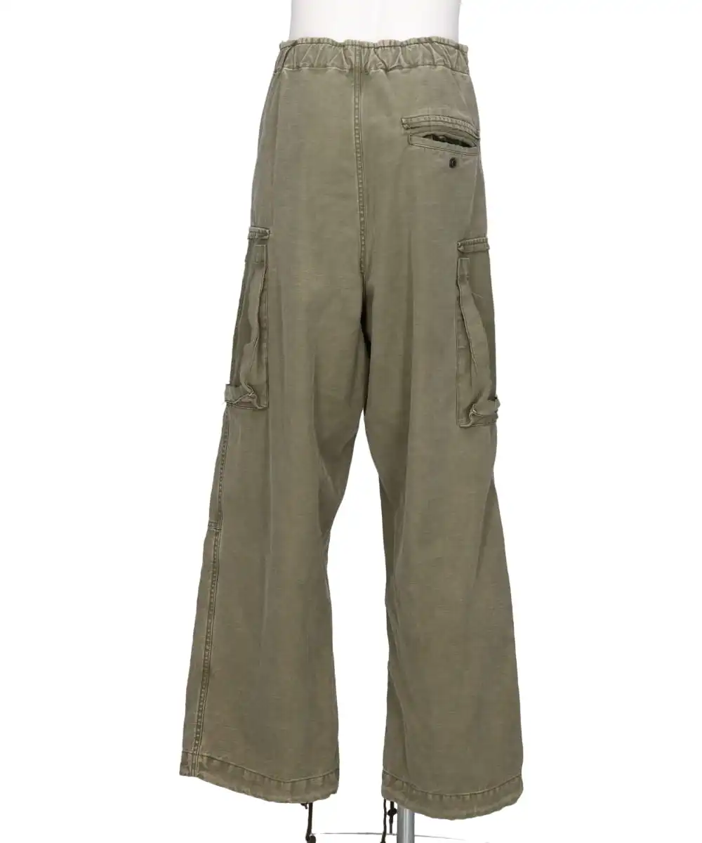 COTTON SATIN CARGO TROUSERS