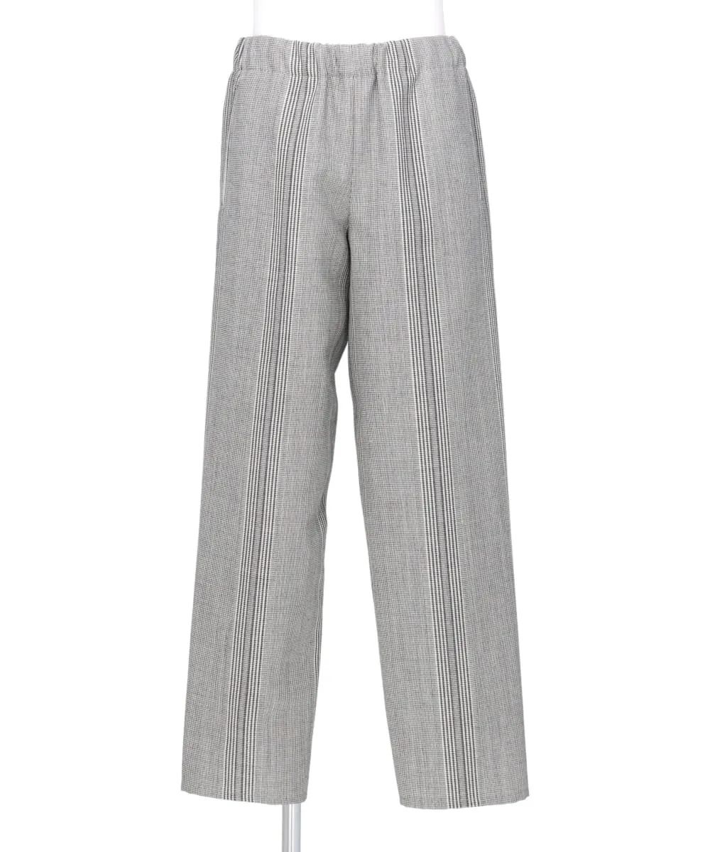 STRIPED WOOL WIDE-LEG DRAWSTRING TROUSER