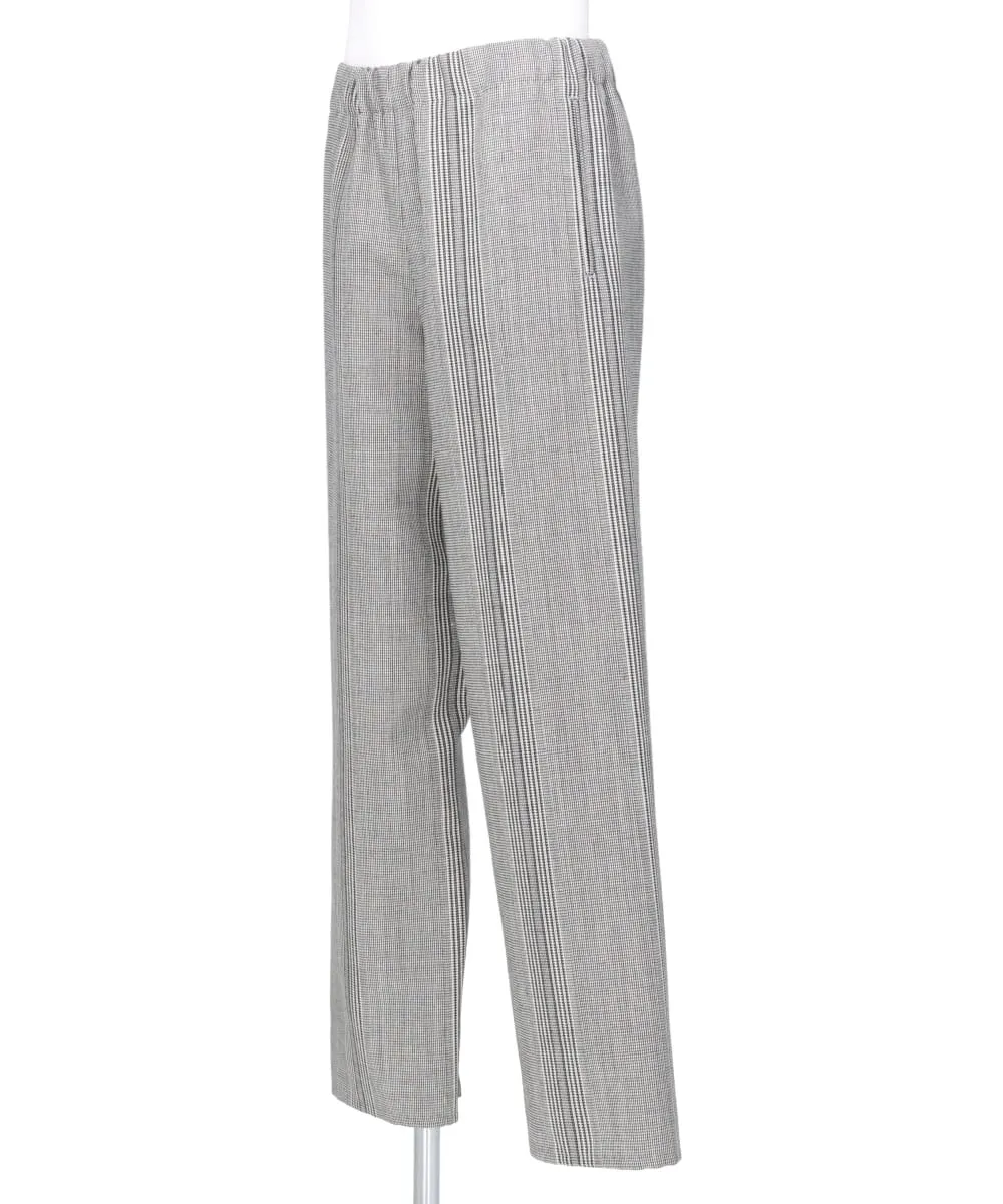 STRIPED WOOL WIDE-LEG DRAWSTRING TROUSER