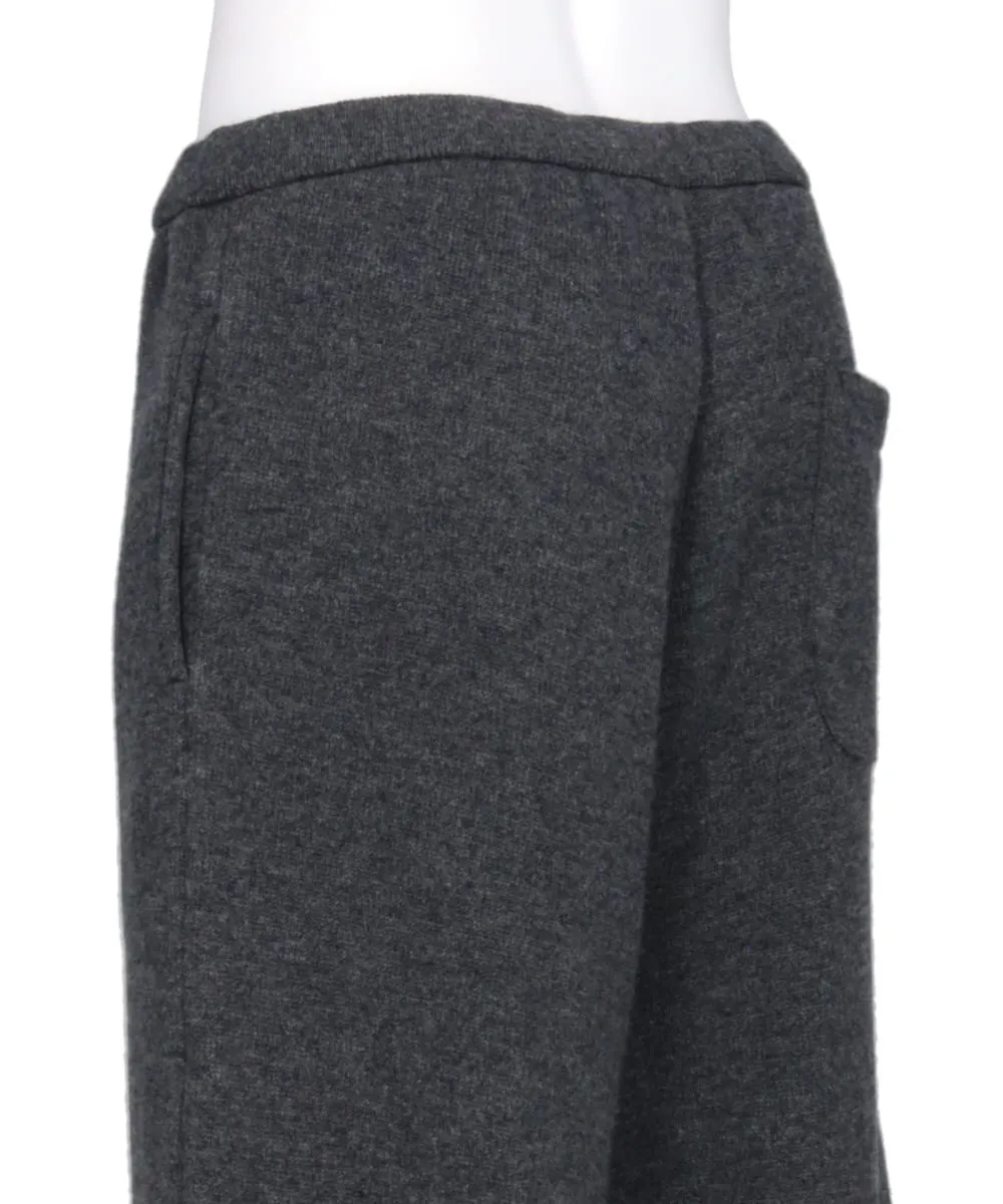 WOOL BACK PILE KNIT PANTS