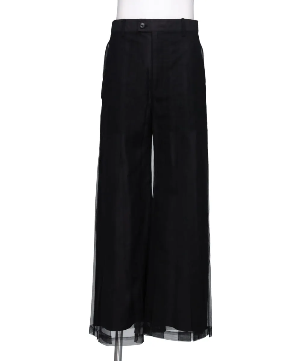 TULLE IRREGULAR PLEATED TROUSERS